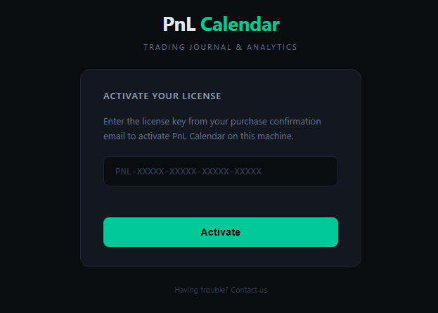 Activation window